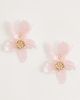 Kaiia Kaiia exclusive resin diamante detail drop flower earrings in pink - 1