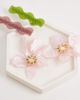 Kaiia Kaiia exclusive resin diamante detail drop flower earrings in pink - 2
