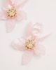 Kaiia Kaiia exclusive resin diamante detail drop flower earrings in pink - 3
