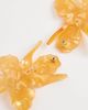Kaiia Kaiia exclusive resin rhinestone detailing drop flower earrings in orange - 3