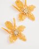 Kaiia Kaiia exclusive resin rhinestone detailing drop flower earrings in orange - 4