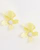 Kaiia Kaiia exclusive resin rhinestone detailing drop flower earrings in yellow - 1
