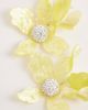 Kaiia Kaiia exclusive resin rhinestone detailing drop flower earrings in yellow - 3