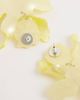 Kaiia Kaiia exclusive resin rhinestone detailing drop flower earrings in yellow - 4