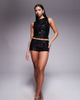 Kaiia Kaiia exclusive sequin micro shorts in black - part of a set - 1