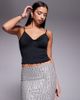 Kaiia Kaiia exclusive sequin mini skirt in silver - 1