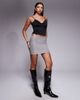 Kaiia Kaiia exclusive sequin mini skirt in silver - 2