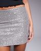 Kaiia Kaiia exclusive sequin mini skirt in silver - 3