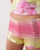 Kaiia Kaiia exclusive sequined micro shorts in lemon and pink floral - part of a set-Multi - 3