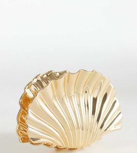 Kaiia Kaiia exclusive shell hair claw clip in gold tone
