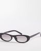 Kaiia Kaiia exclusive slim oval frame sunglasses with tan lenses in brown - 1