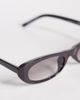 Kaiia Kaiia exclusive slim oval frame sunglasses with tan lenses in brown - 2