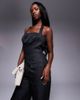 Kaiia Kaiia exclusive square halterneck wide leg pocket detail jumpsuit in black - 2