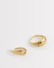 Kaiia Kaiia exclusive stainless steel 2 pack multi gem chunky & heart rings in gold tone - 1