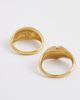 Kaiia Kaiia exclusive stainless steel 2 pack multi gem chunky & heart rings in gold tone - 2