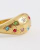 Kaiia Kaiia exclusive stainless steel 2 pack multi gem chunky & heart rings in gold tone - 3
