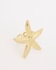 Kaiia Kaiia Exclusive stainless steel adjustable starfish ring in gold-Multi - 1