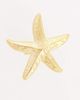 Kaiia Kaiia Exclusive stainless steel adjustable starfish ring in gold-Multi - 2