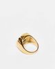 Kaiia Kaiia exclusive stainless steel blue stone pillow ring in gold - 3