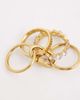 Kaiia Kaiia exclusive stainless steel carabiner detail ring stack in gold tone - 3