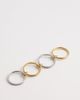 Kaiia Kaiia exclusive stainless steel rhinestone stacked ring in gold tone and silver tone-Multi - 1