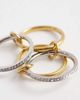 Kaiia Kaiia exclusive stainless steel rhinestone stacked ring in gold tone and silver tone-Multi - 2