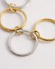 Kaiia Kaiia exclusive stainless steel rhinestone stacked ring in gold tone and silver tone-Multi - 3
