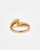 Kaiia Kaiia exclusive stainless steel rhinestone wrap around ring in gold tone - 3