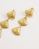 Kaiia Kaiia exclusive stainless steel shell drop earrings in gold-Multi - 3