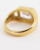 Kaiia Kaiia exclusive stainless steel square diamante ring in gold - 3