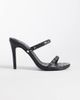 Kaiia Kaiia exclusive studded detail thong heels in black and silver-Multi - 1