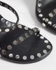 Kaiia Kaiia exclusive studded detail thong heels in black and silver-Multi - 2
