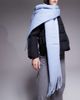 Kaiia Kaiia exclusive super soft oversized fringed scarf in sky blue - 1