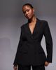 Kaiia Kaiia exclusive tailored cinch waist blazer in black - 1