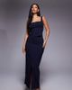 Kaiia Kaiia exclusive tailored maxi skirt in navy pinstripes - part of a set - 1