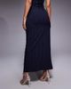 Kaiia Kaiia exclusive tailored maxi skirt in navy pinstripes - part of a set - 4