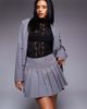 Kaiia Kaiia Exclusive tailored pleated mini skirt in charcoal gray - part of a set - 1