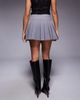 Kaiia Kaiia Exclusive tailored pleated mini skirt in charcoal gray - part of a set - 4