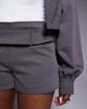 Kaiia Kaiia exclusive tailored stud belt detail micro shorts in charcoal - part of a set-Gray - 4