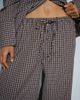 Kaiia Kaiia exclusive wide leg pants in brown plaid - part of a set - 2