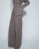 Kaiia Kaiia exclusive wide leg pants in brown plaid - part of a set - 3