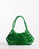 Kaiia Kaiia exclusive wooden beaded shoulder bag in green - 1
