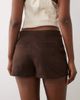 Kaiia Kaiia faux suede micro shorts in chocolate-Brown - 2