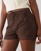 Kaiia Kaiia faux suede micro shorts in chocolate-Brown - 4