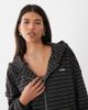 Kaiia Kaiia jersey fleece oversized zip up fleece hoodie in navy stripes - part of a set-Multi - 3