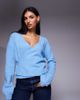 Kaiia Kaiia knit wrap cardigan in blue - 1