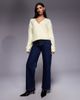 Kaiia Kaiia knit wrap cardigan in yellow - 4
