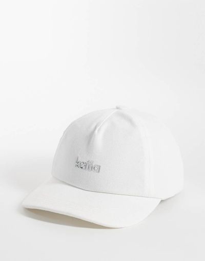 Kaiia Kaiia silver hardware logo cap in white
