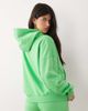 Kaiia Kaiia sport cotton rich embroidered logo oversized hoodie in bright green - part of a set - 3