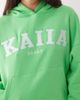 Kaiia Kaiia sport cotton rich embroidered logo oversized hoodie in bright green - part of a set - 4